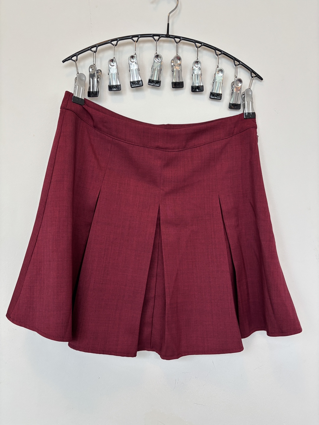 Maroon Pleated Skirt - photo 2