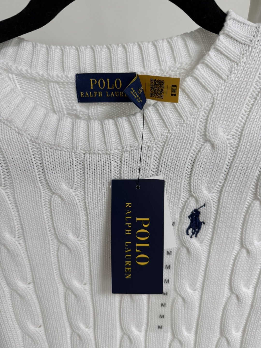 Polo Ralph Lauren White Knit Sweater, Size M - photo 2