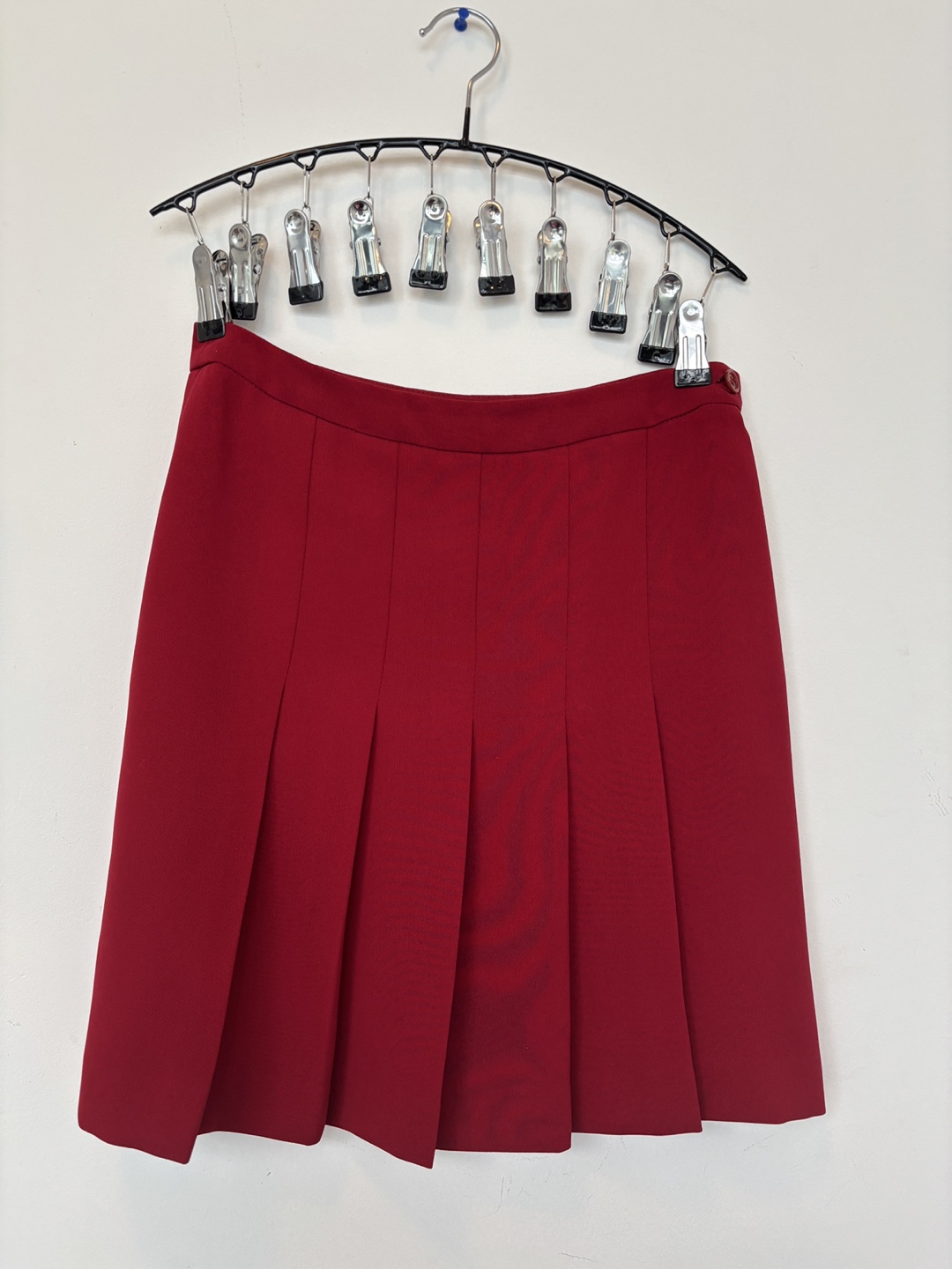 Red Pleated Skirt