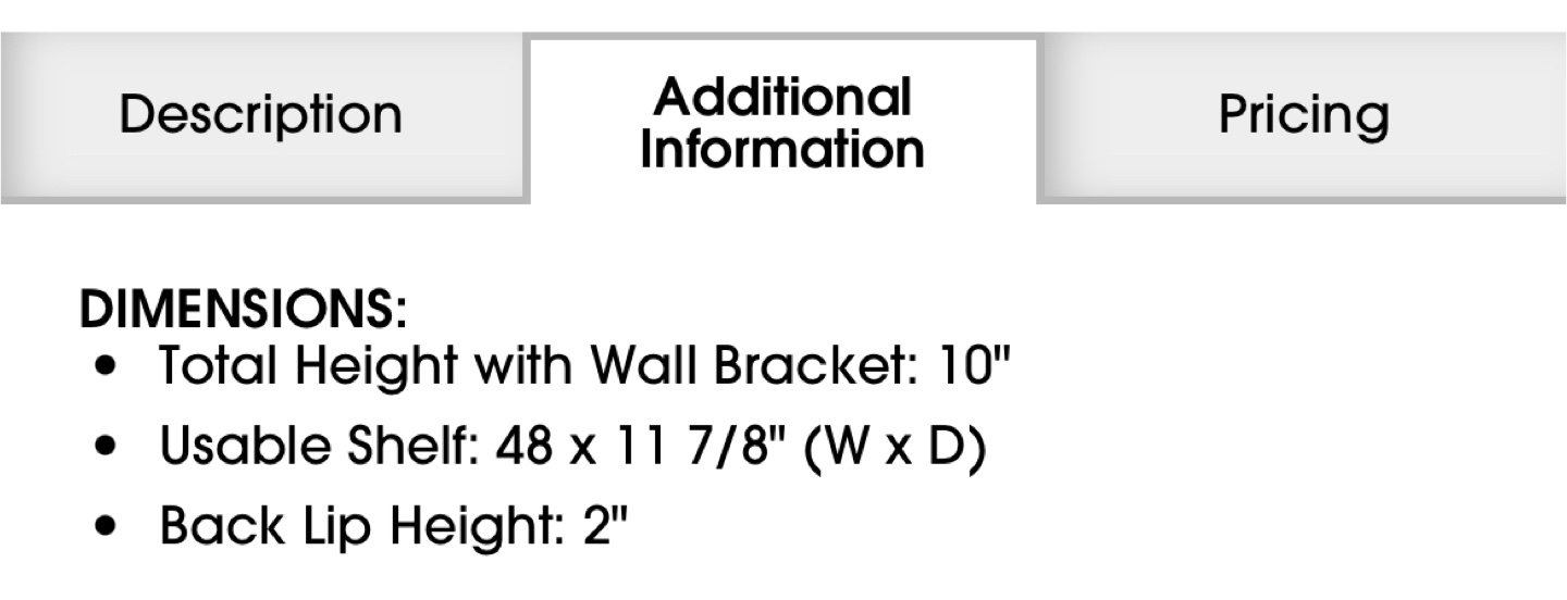 Stainless Steel Wall-Mount Shelving - photo 3