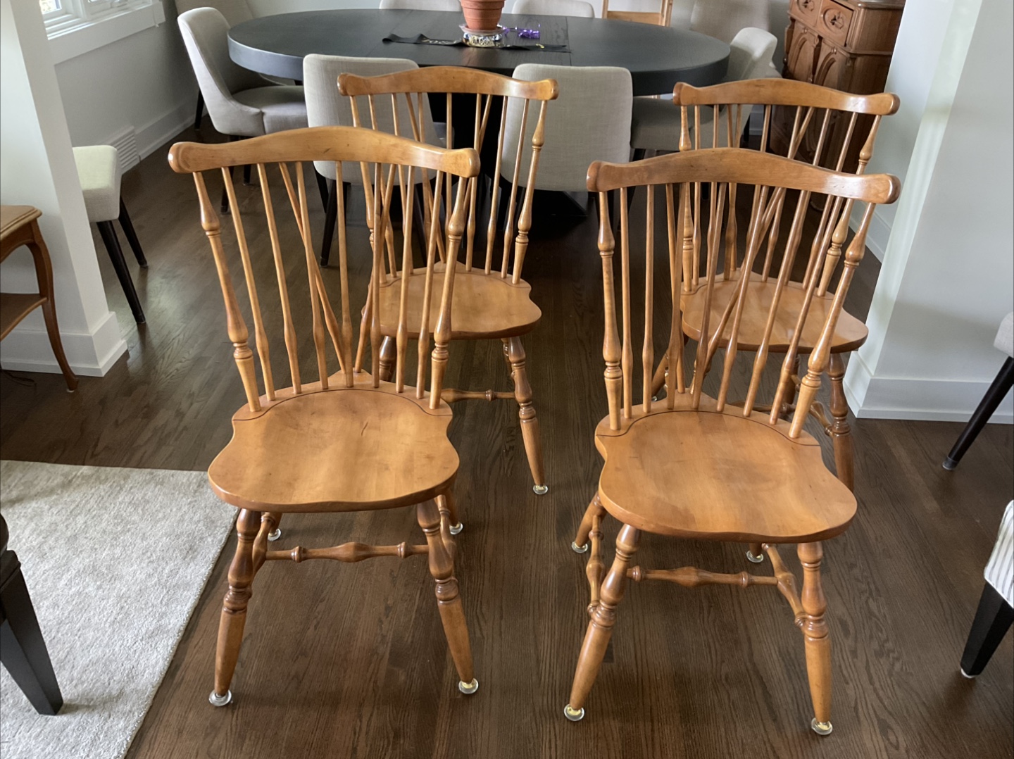 Solid Maple Spindle Back Chairs