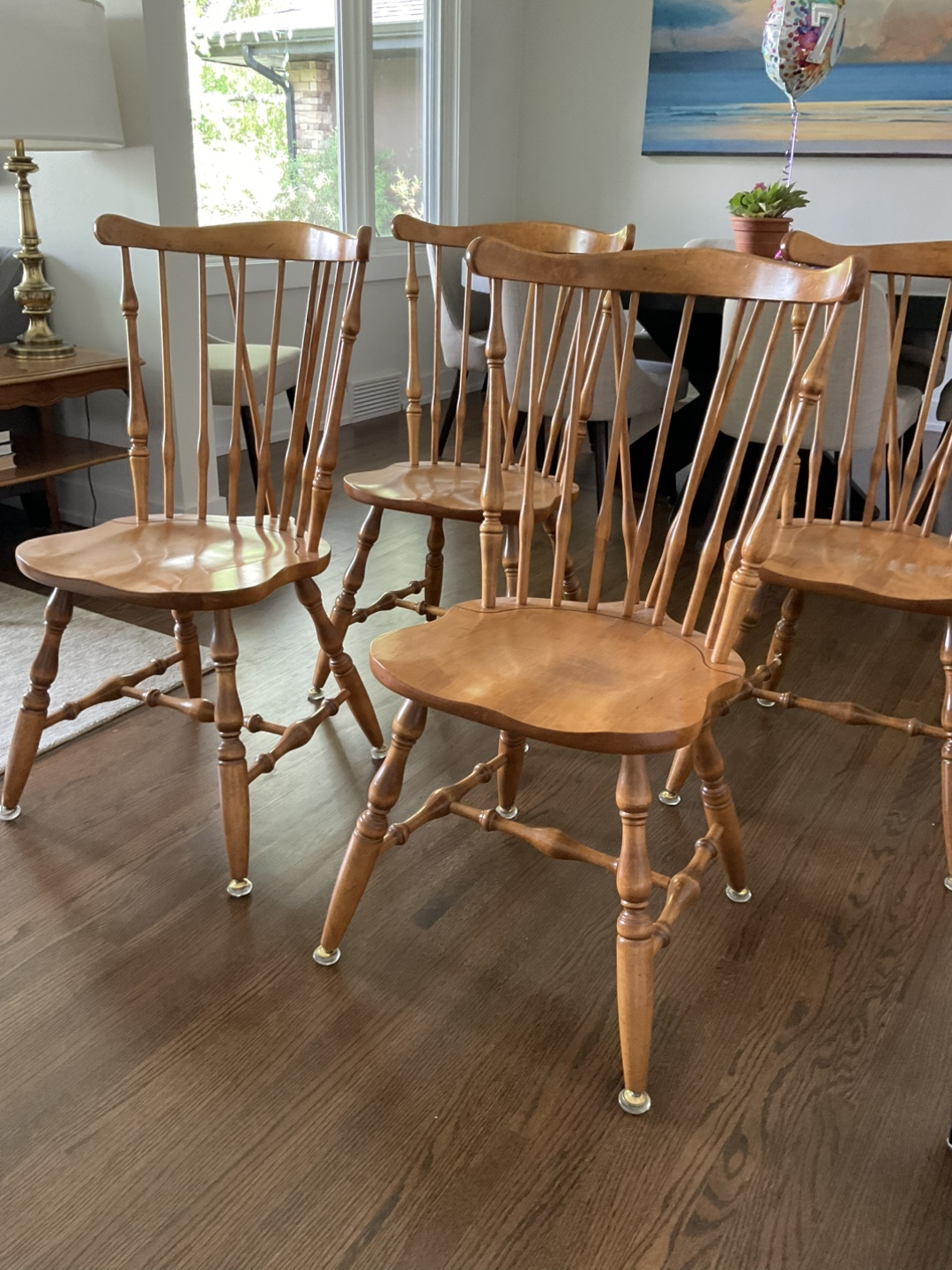 Solid Maple Spindle Back Chairs - photo 2