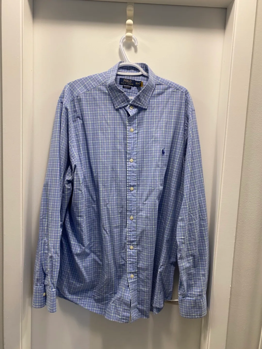 Polo Ralph Lauren Blue Checkered Button Down Shirt thumbnail