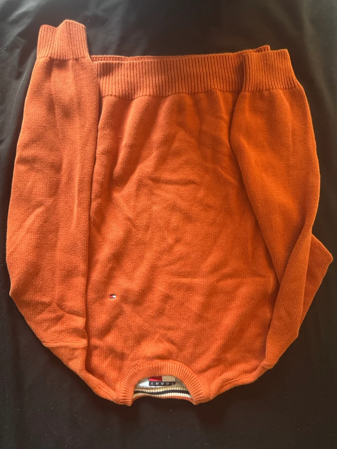 Tommy Hilfiger Orange Knit Sweater thumbnail