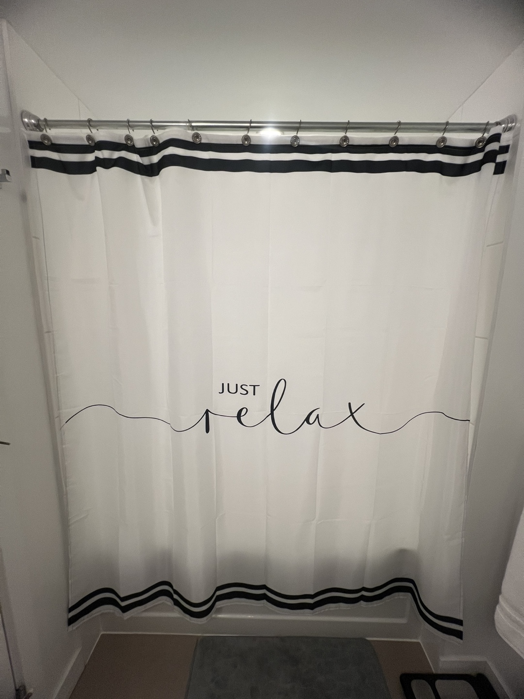 Beautiful new white shower curtain