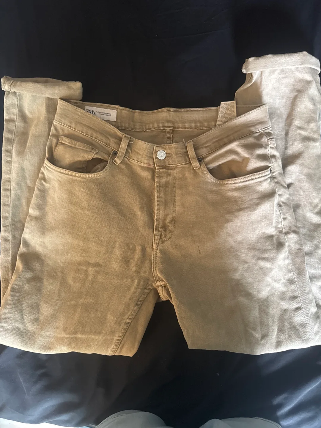 ZARA Tan Jeans thumbnail