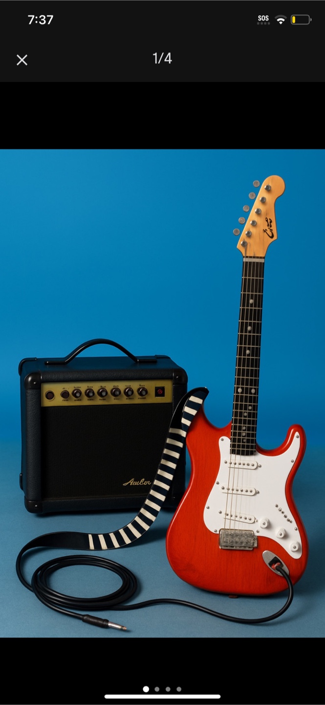 One month old electric guitar for 120