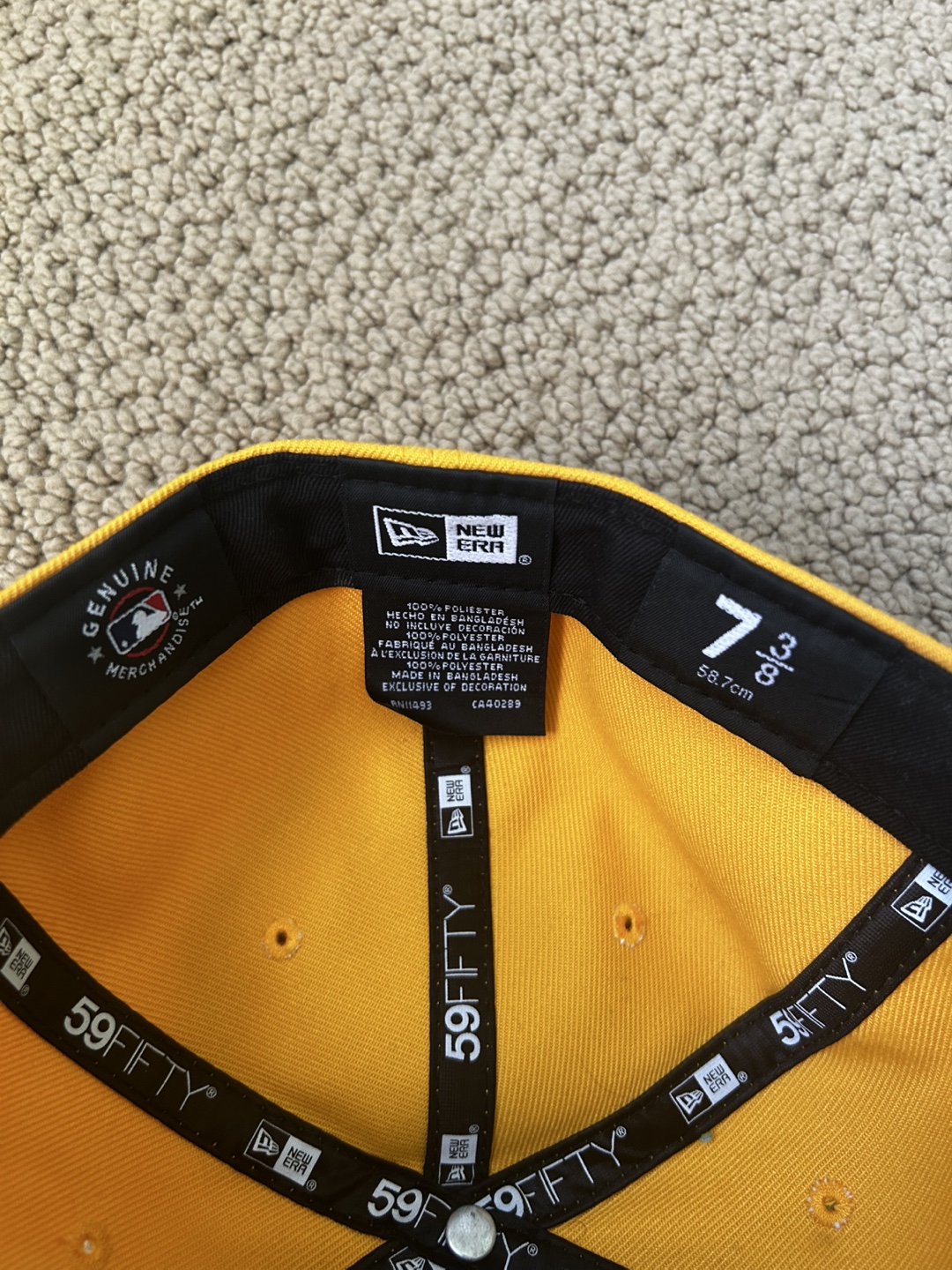 Yellow LA New Era 59Fifty Baseball Cap - photo 4