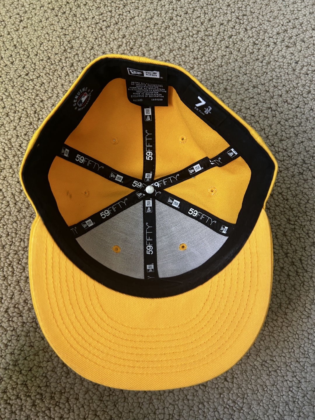 Yellow LA New Era 59Fifty Baseball Cap - photo 3