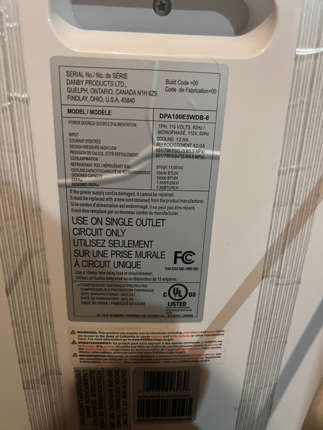 Danby Portable Air Conditioner - photo 5