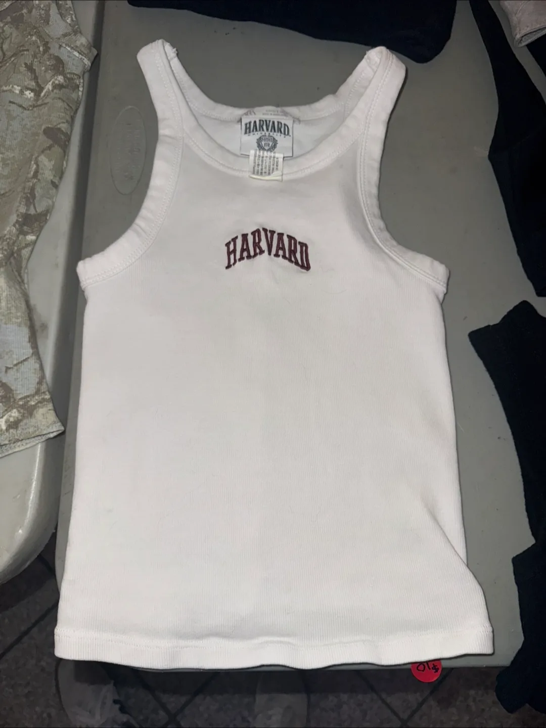Zara Harvard Embroidered Tank - Small thumbnail