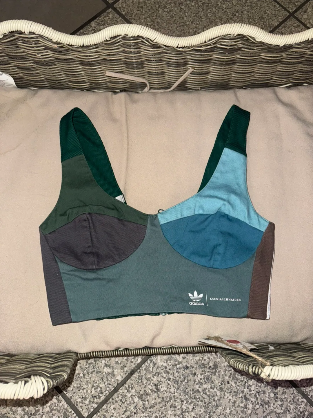 Adidas Colour Block Bustier Top thumbnail