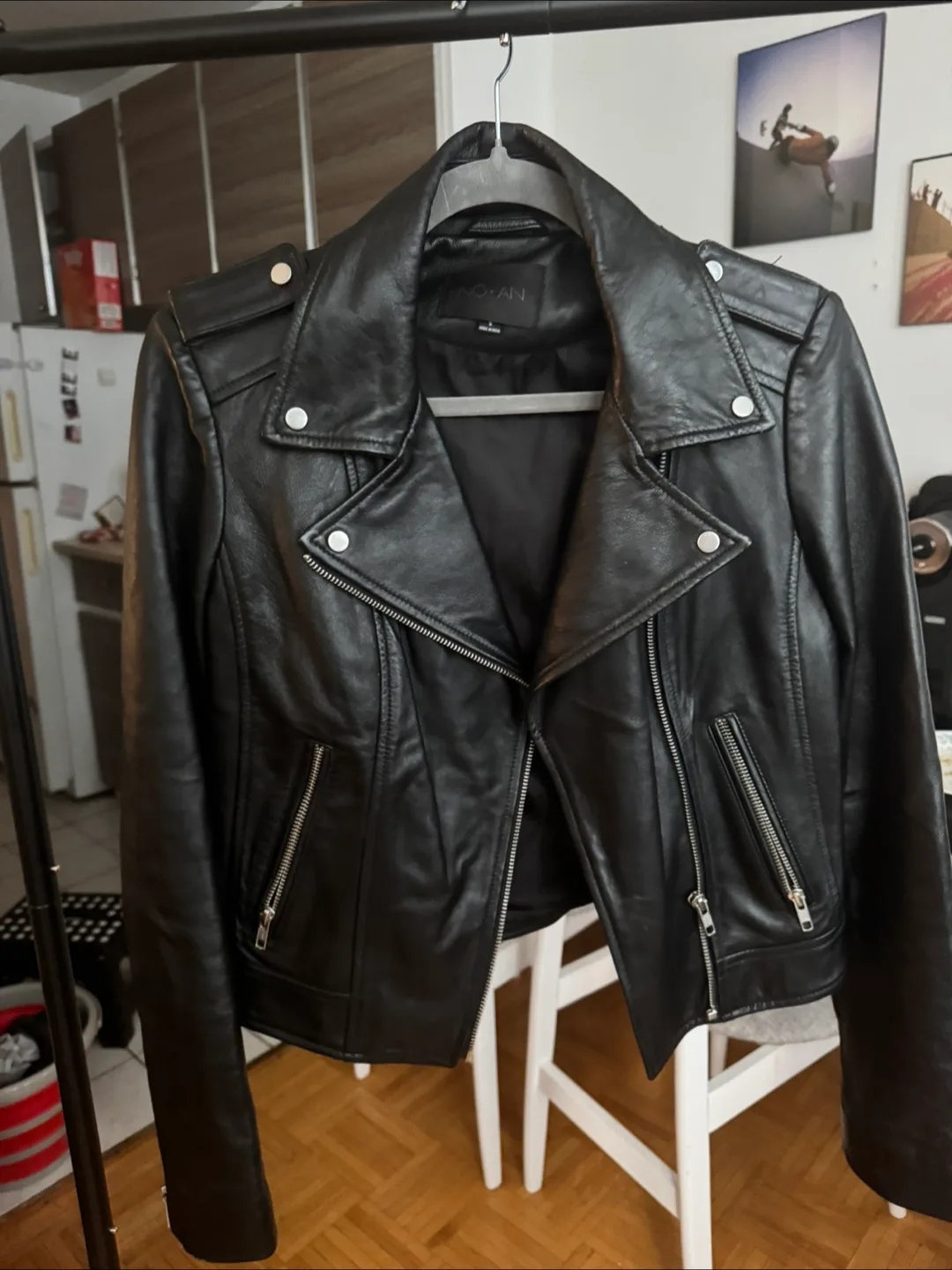 Real Leather Black Jacket thumbnail