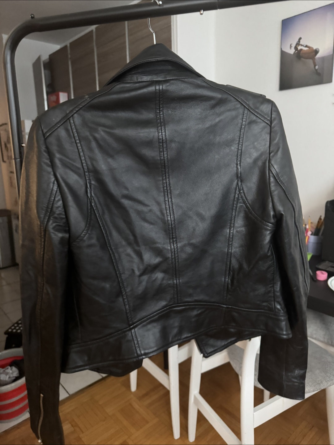 Real Leather Black Jacket - photo 2