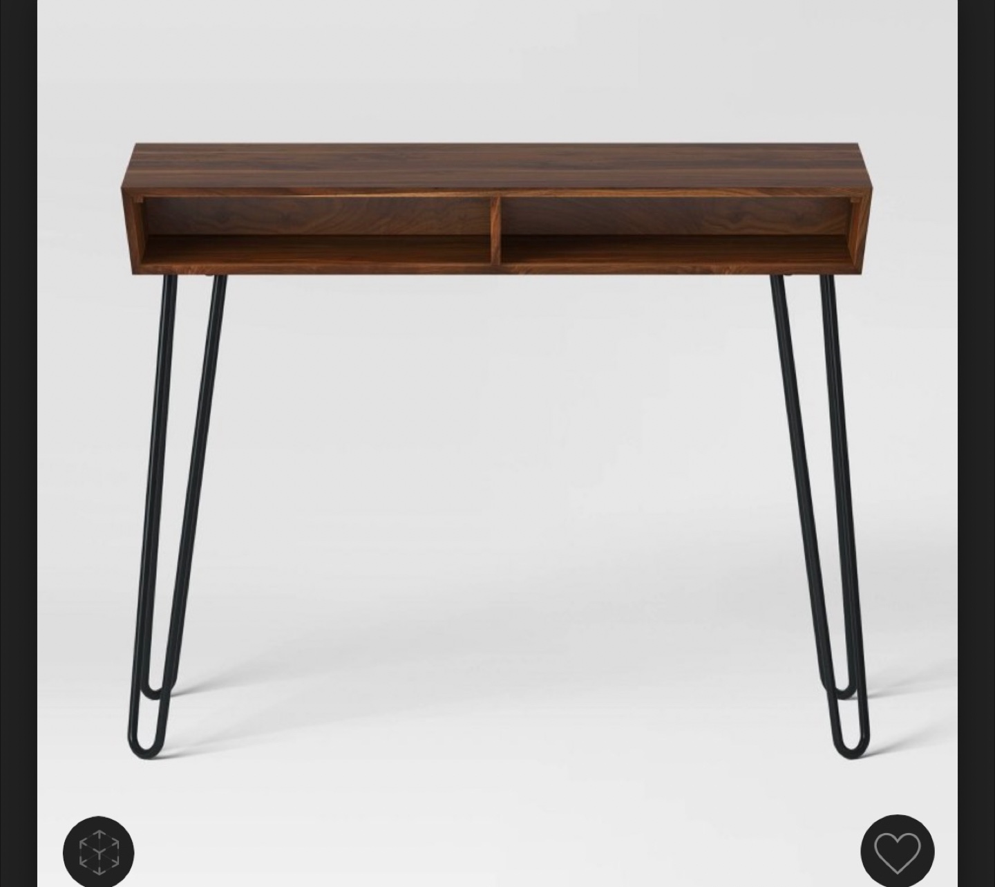 Desk; wooden hairpin desk