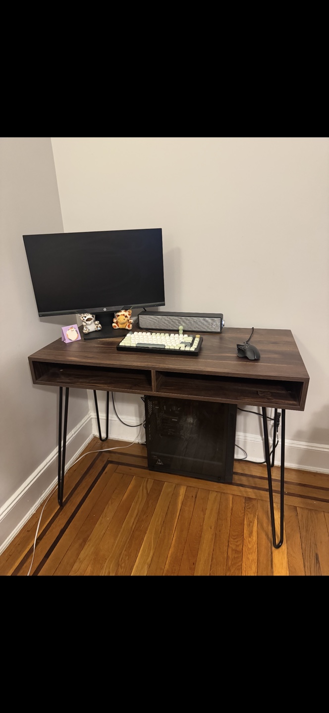 Desk; wooden hairpin desk - photo 4