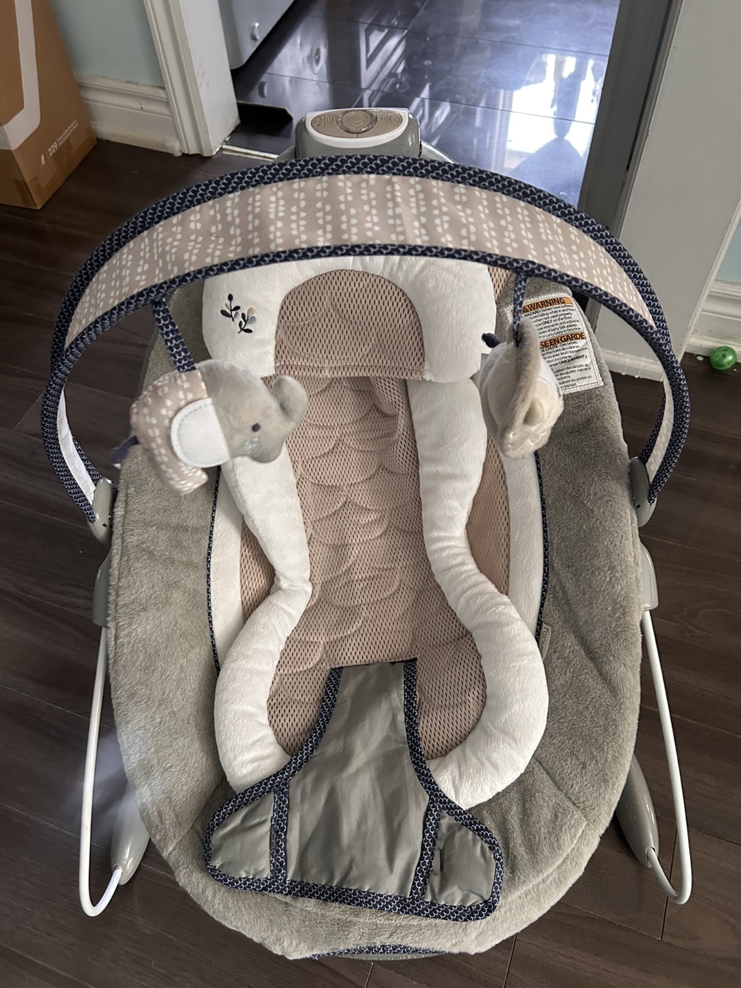 Baby bouncer with canopy