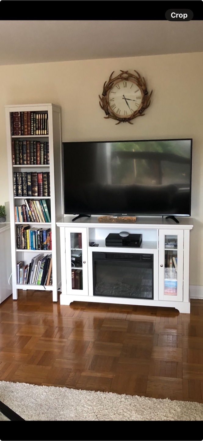 White Entertainment Unit  Electric Fireplace