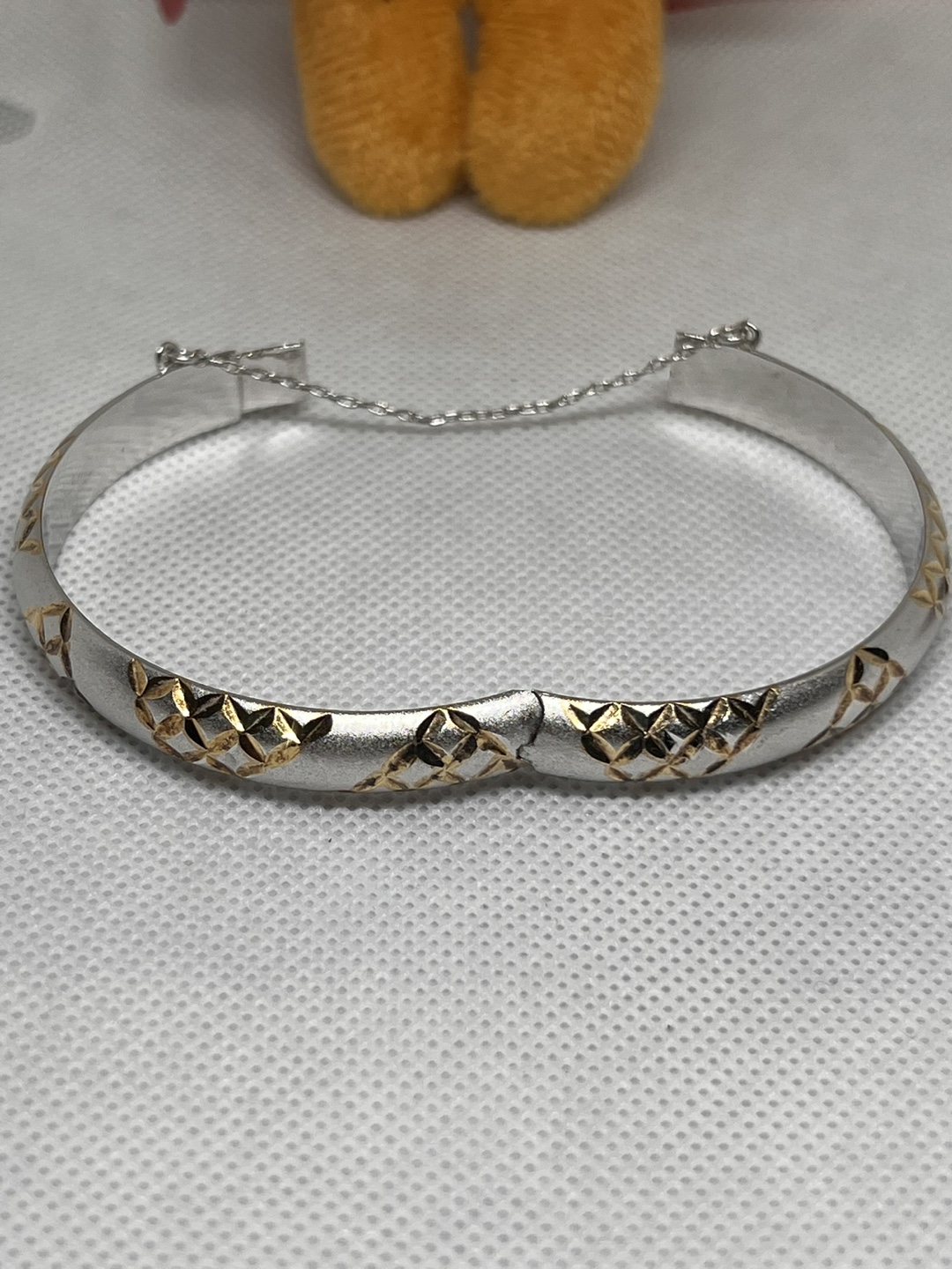 Silver and Gold Bangle Bracelet - photo 2