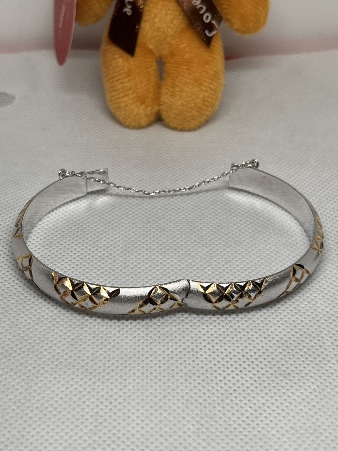 Silver and Gold Bangle Bracelet - photo 5