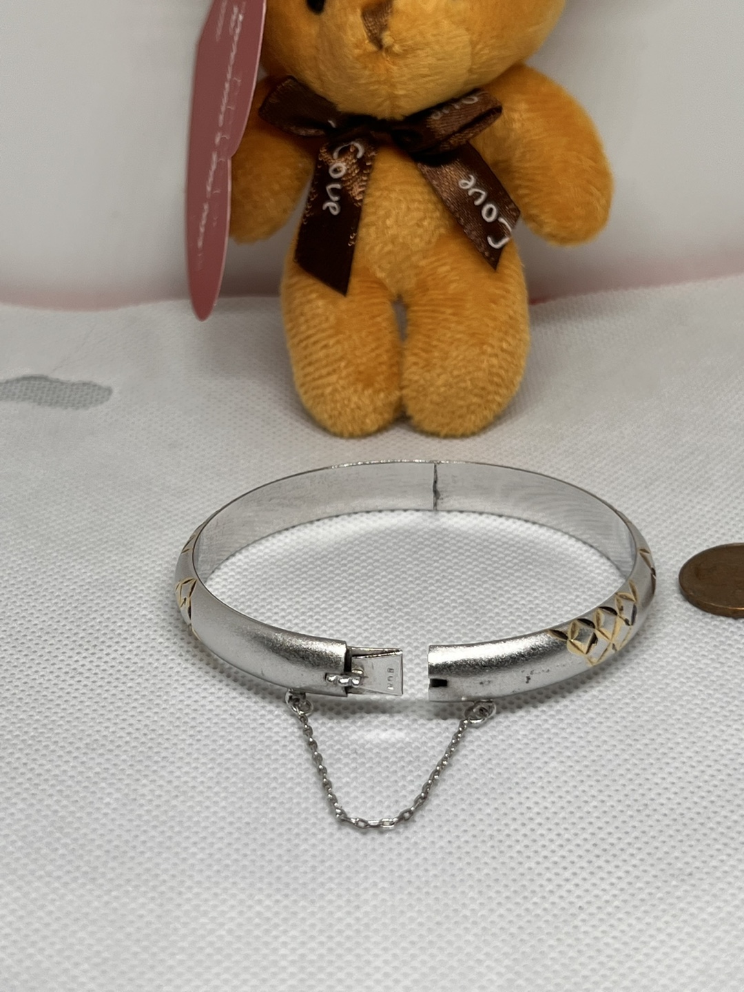 Silver and Gold Bangle Bracelet - photo 3
