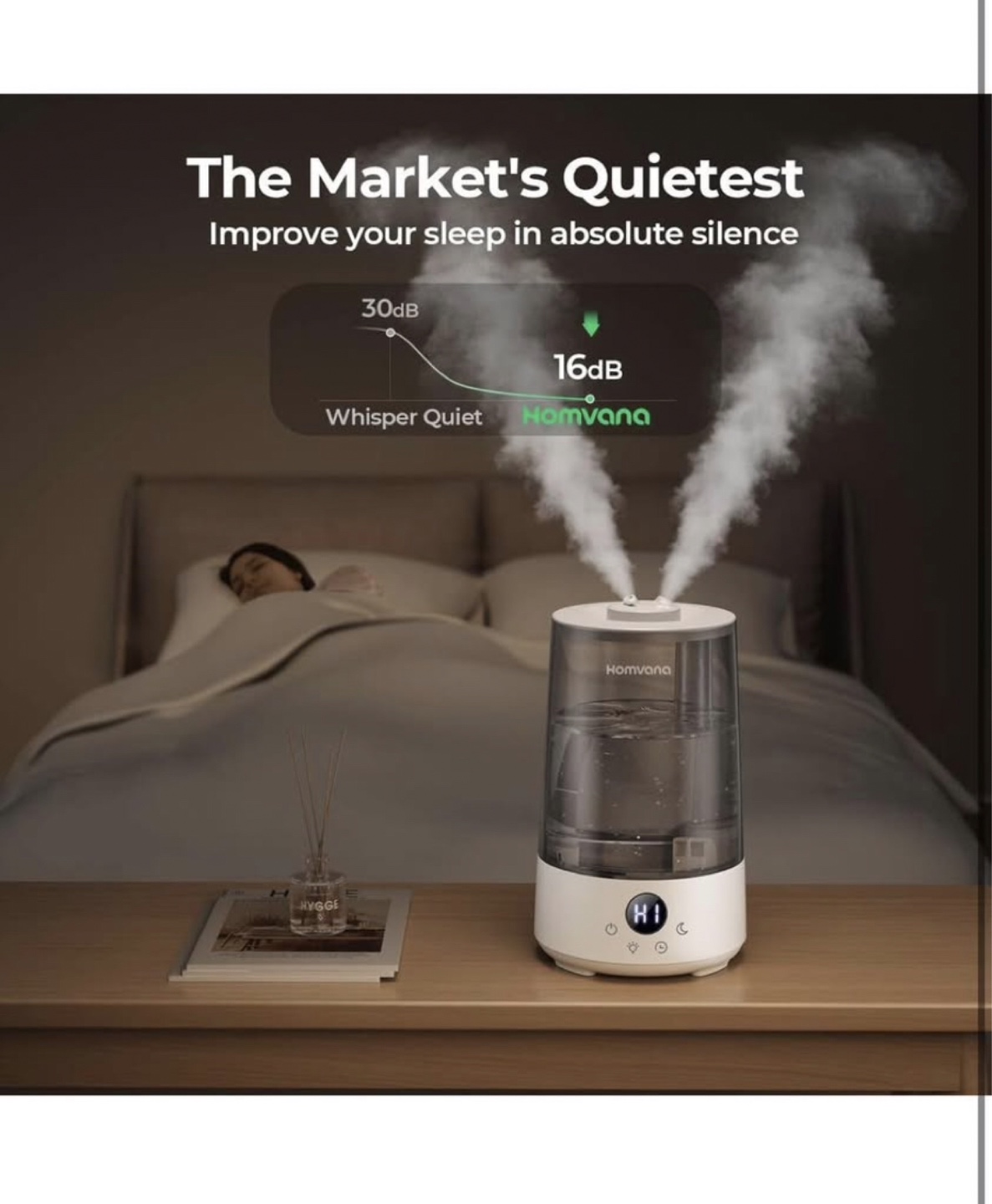 New Homvana Humidifiers for Bedroom Home, 3L Cool - photo 3