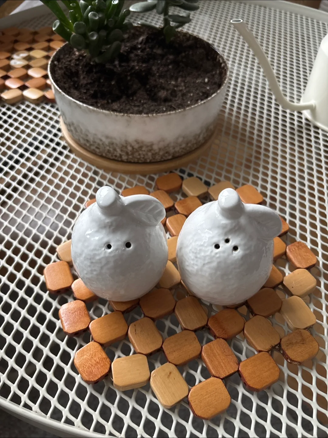 Ceramic Salt and Pepper Shakers 💚 image indicator(2)