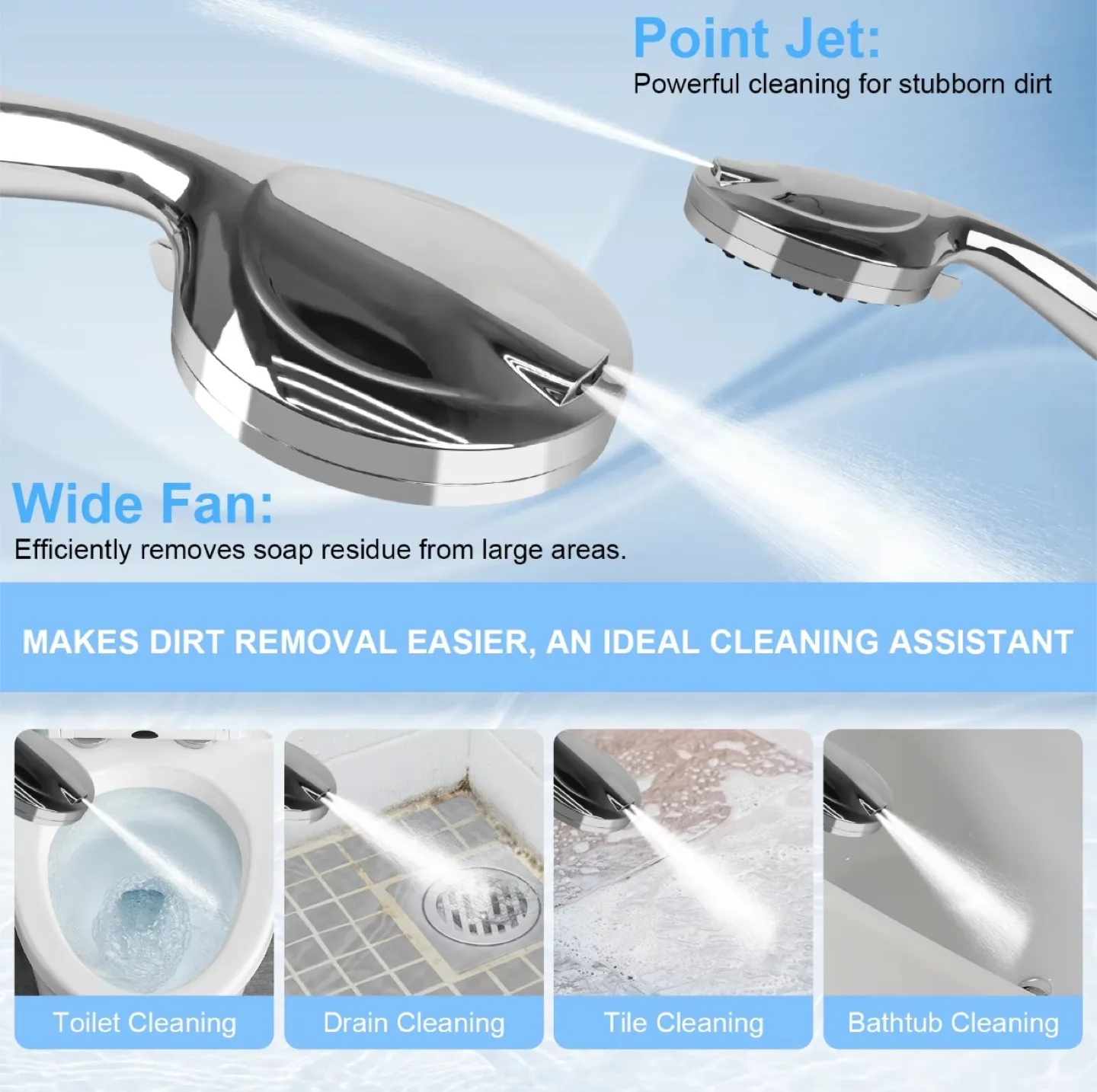 High-Pressure Shower Head with Multiple Settings image indicator(4)