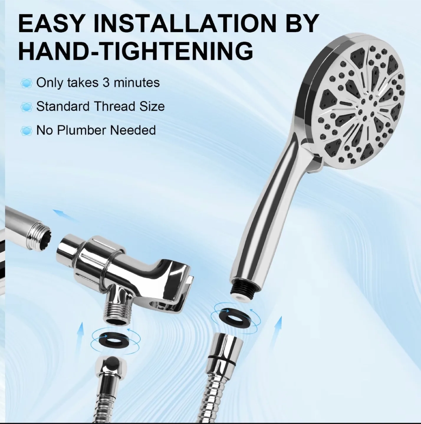 High-Pressure Shower Head with Multiple Settings image indicator(5)