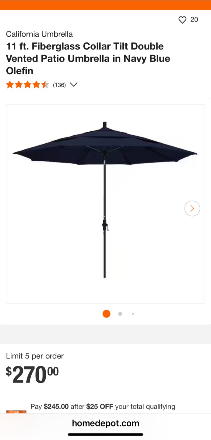 CALIFORNIA UMBRELLA 11'🥕 - photo 2