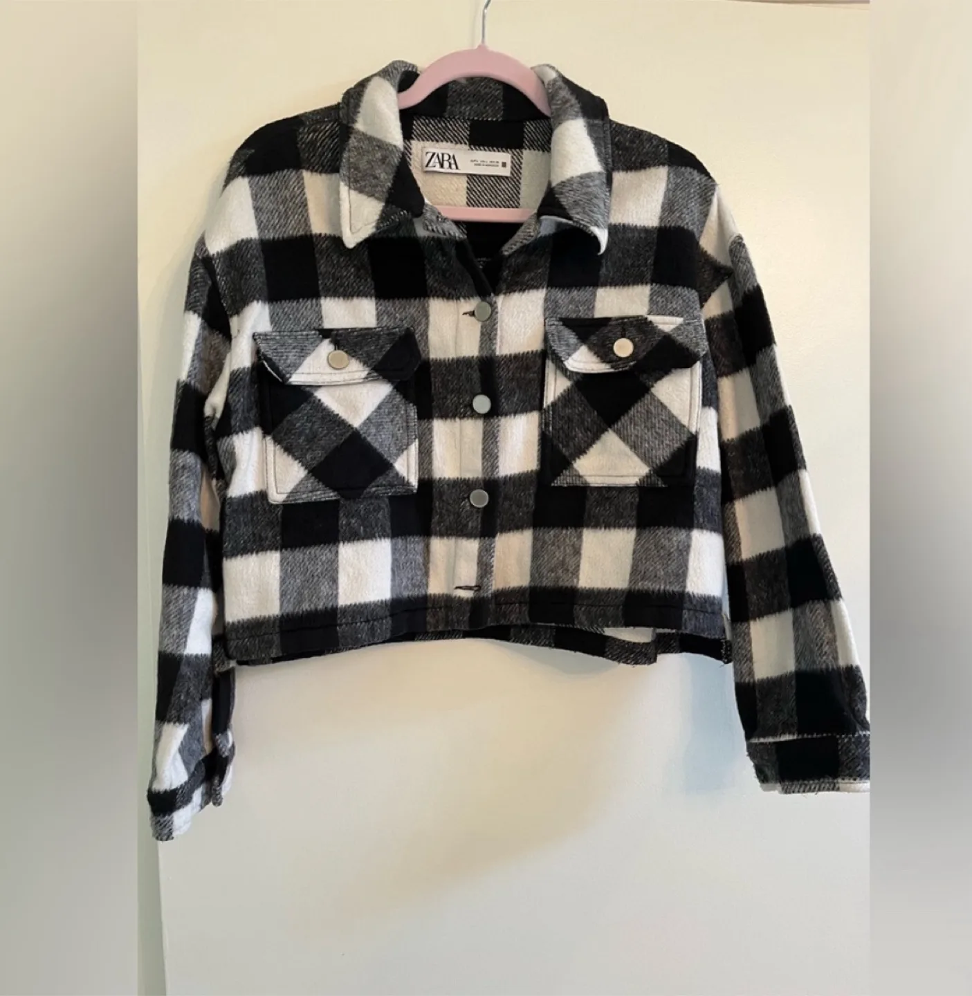 Zara Plaid Cropped Jacket 🥕 image indicator(2)