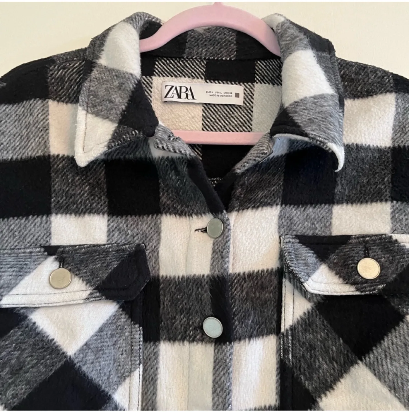 Zara Plaid Cropped Jacket 🥕 image indicator(3)
