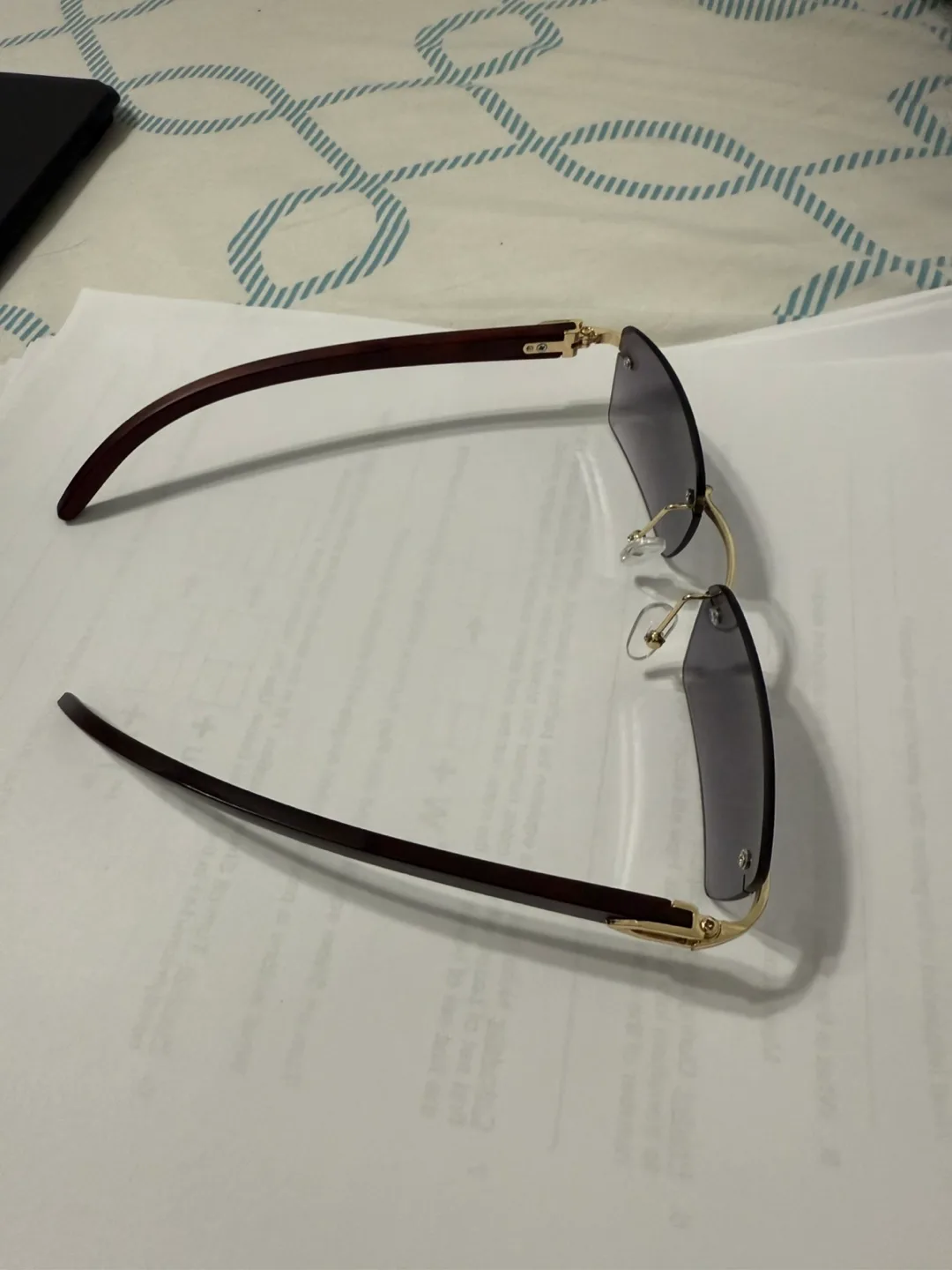 Rimless Grey/Blue glasses image indicator(2)
