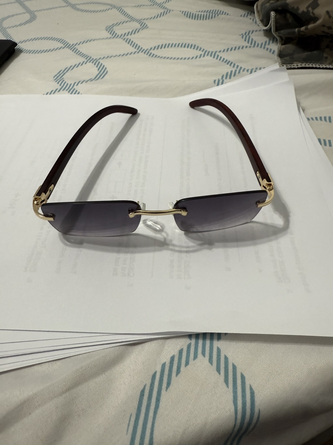Rimless Grey/Blue glasses