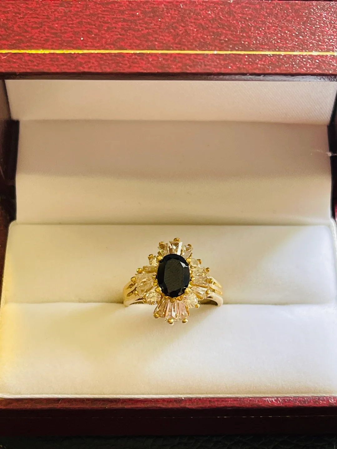 14K Gold Ring with Black Stone thumbnail