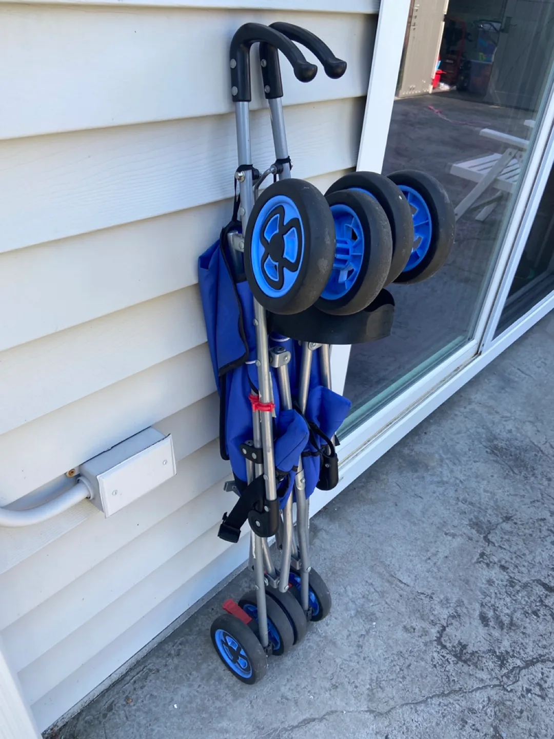 Foldable Blue Baby Stroller image indicator(5)