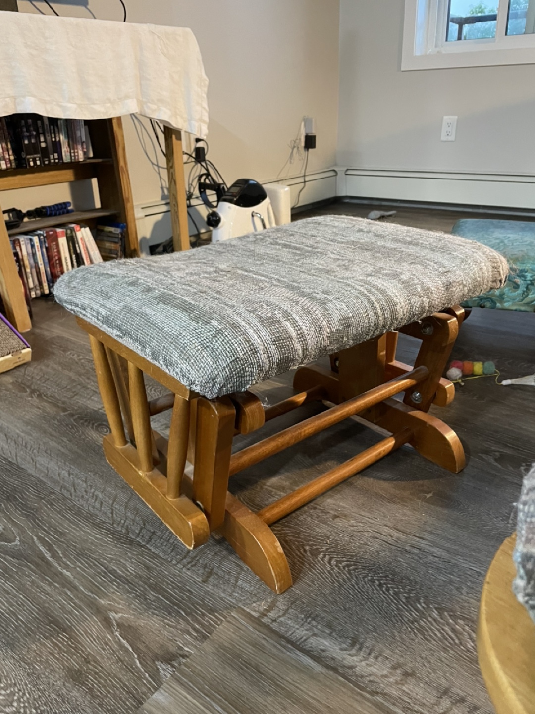 Wooden Glider Chair with Ottoman - photo 3