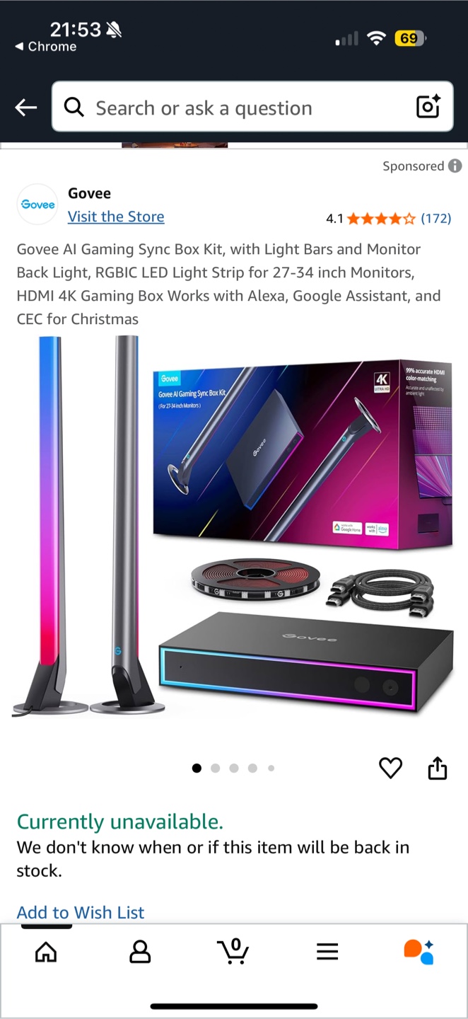 Govee AI Gaming Sync Box Kit
