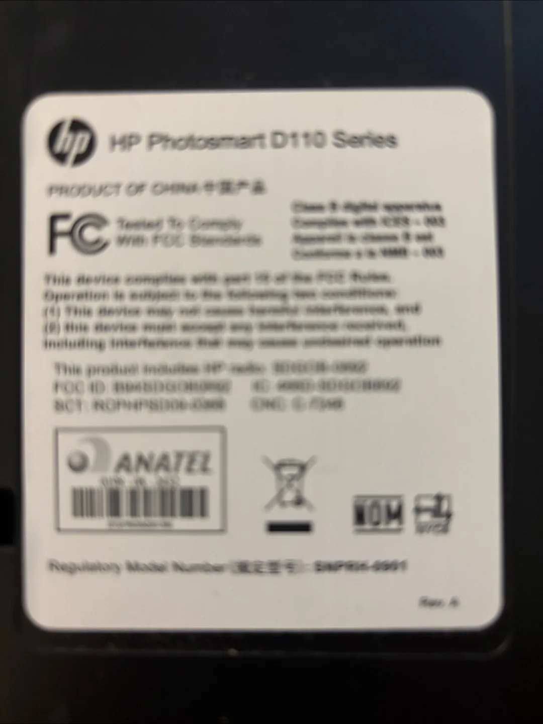 HP Photosmart D110 Series Printer image indicator(3)