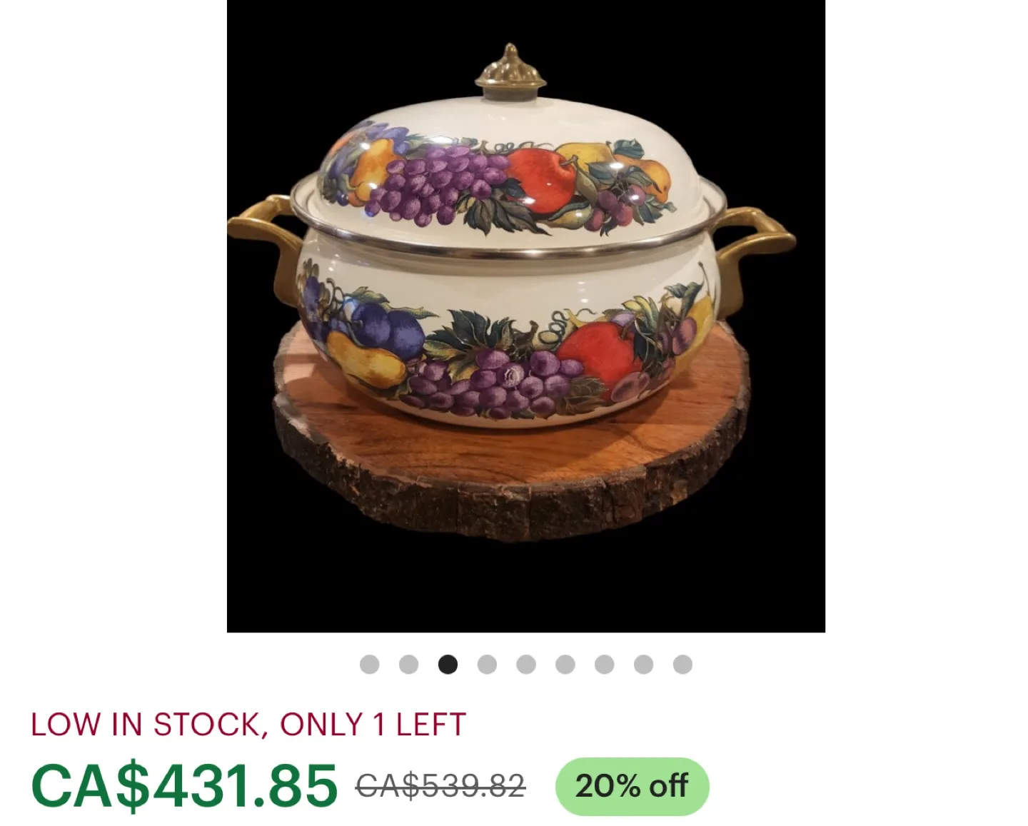 Vintage Cornucopia Dutch Oven Casserole 2 Qt image indicator(6)