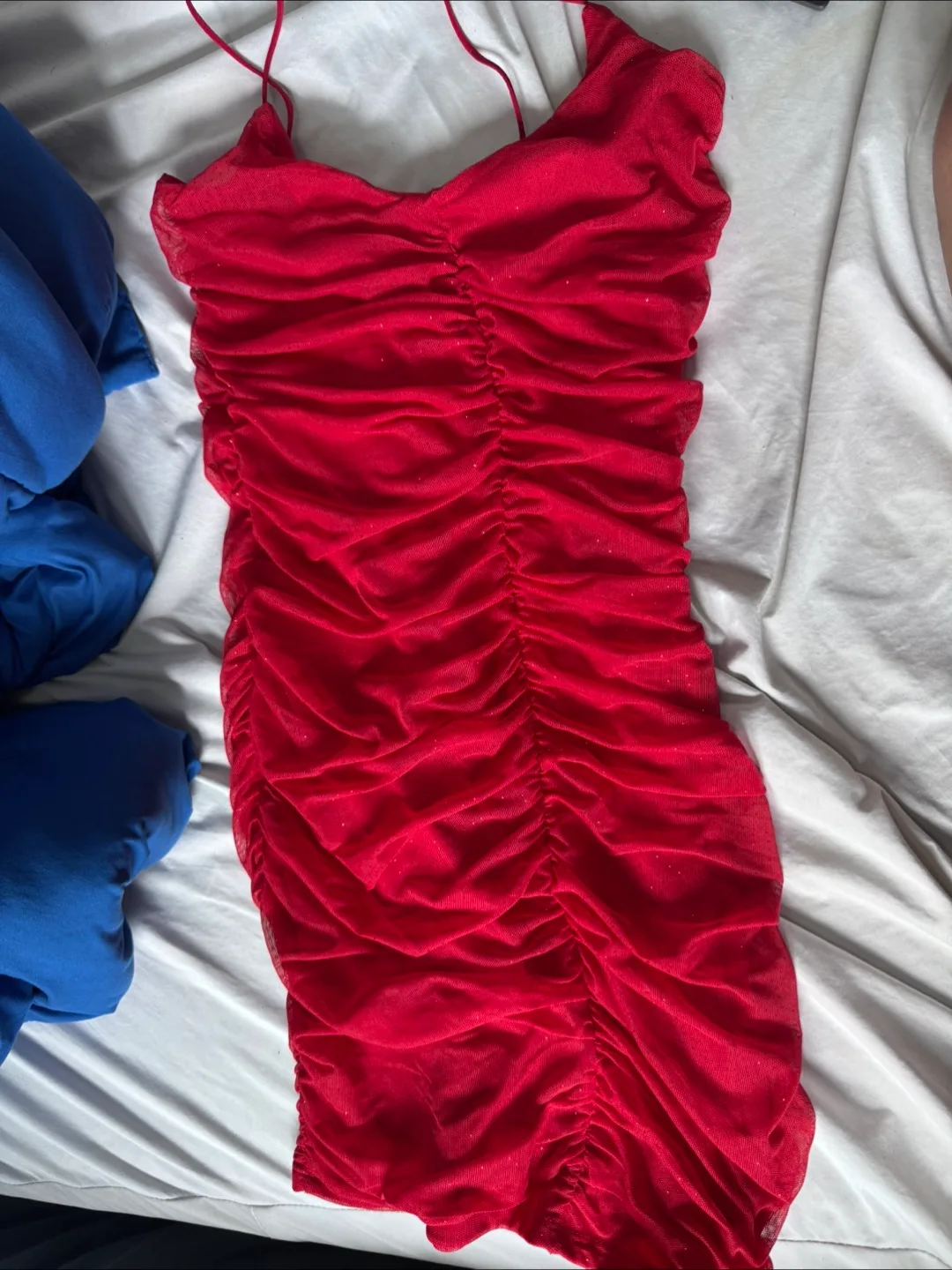 Red Ruched Dress thumbnail