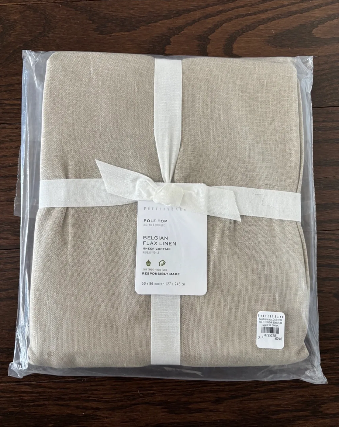 Pottery Barn Belgian Flax Linen Sheer Curtain 🥕 image indicator(2)