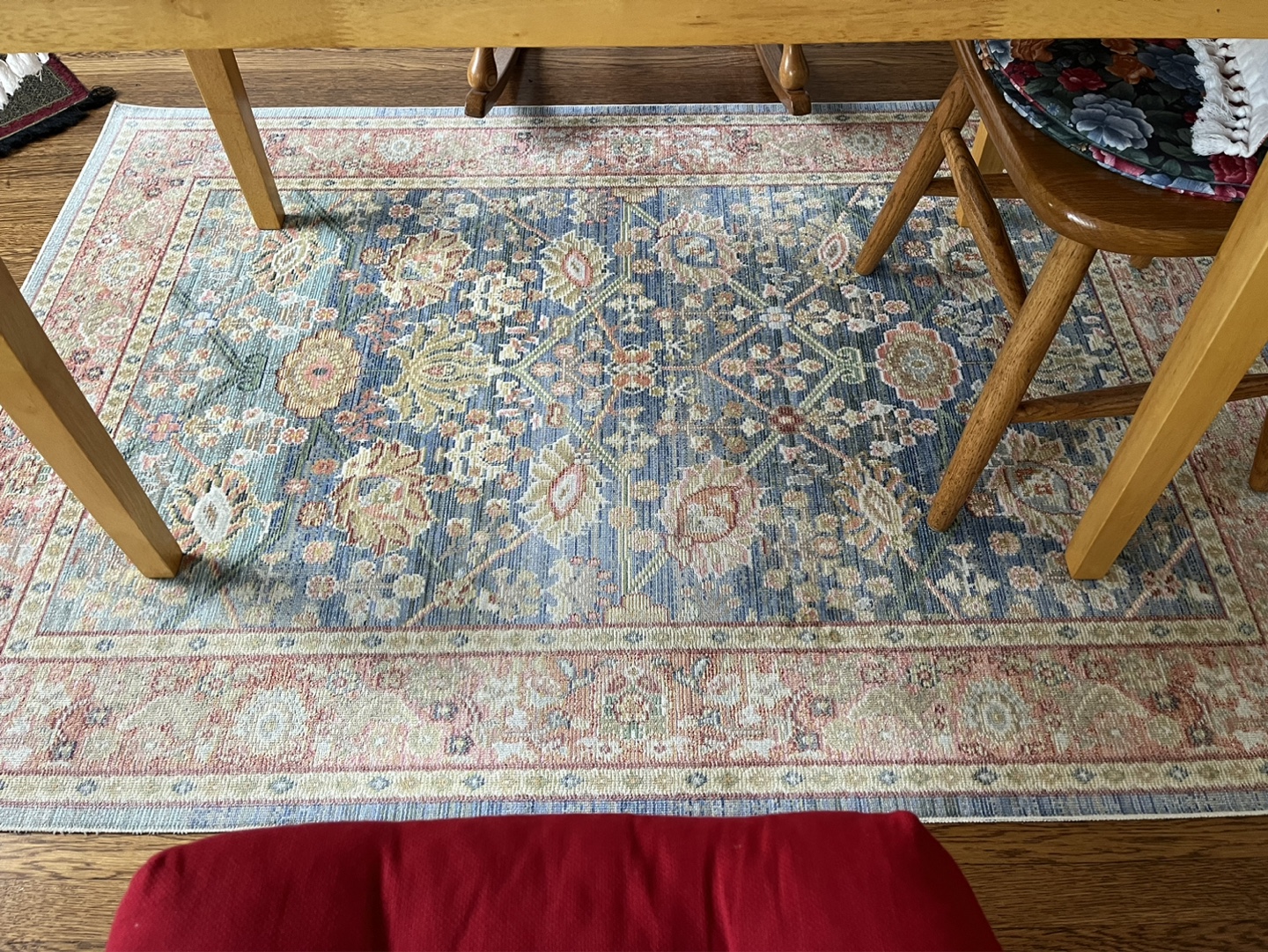 Faded area rug - Red & Blue