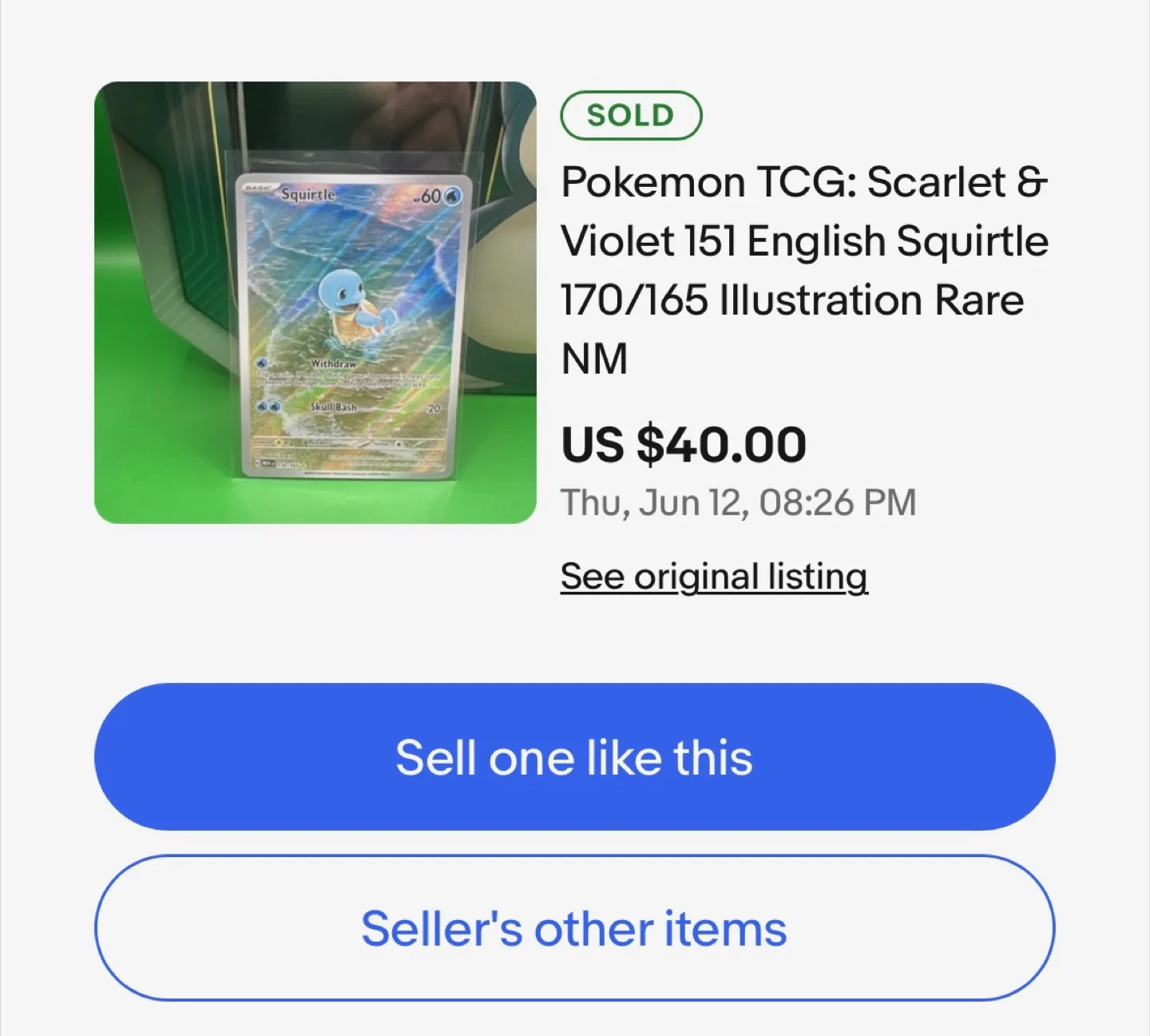 Squirtle (Pokemon 151) IR 170/165 image indicator(4)