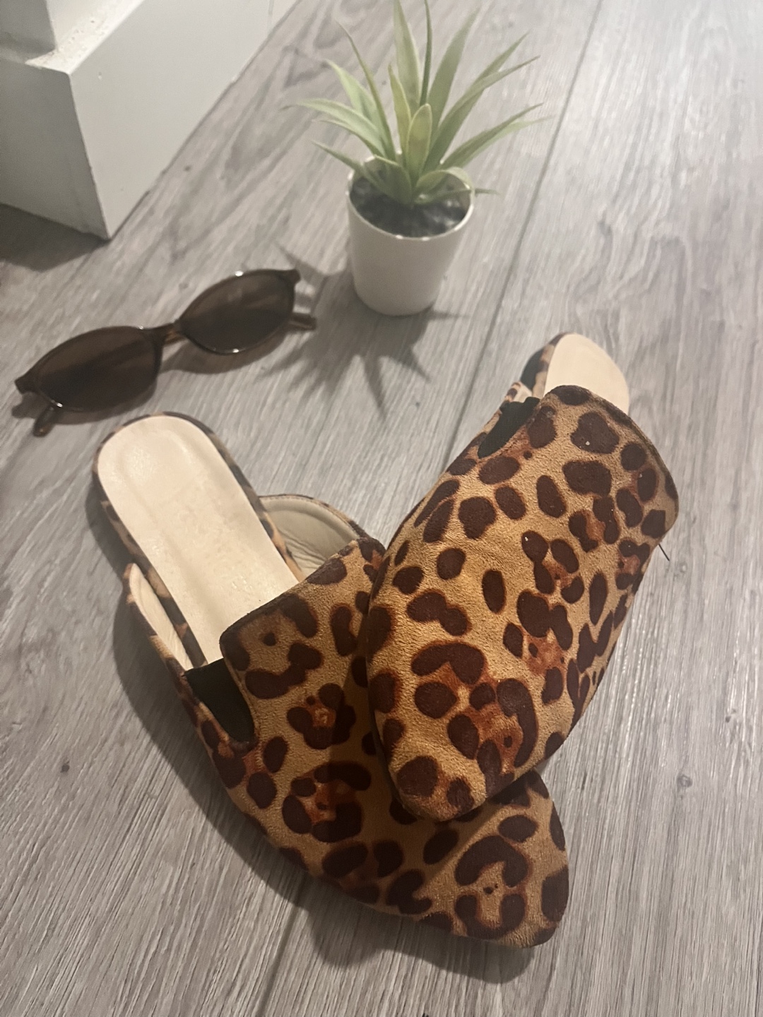 Leopard Print Mules