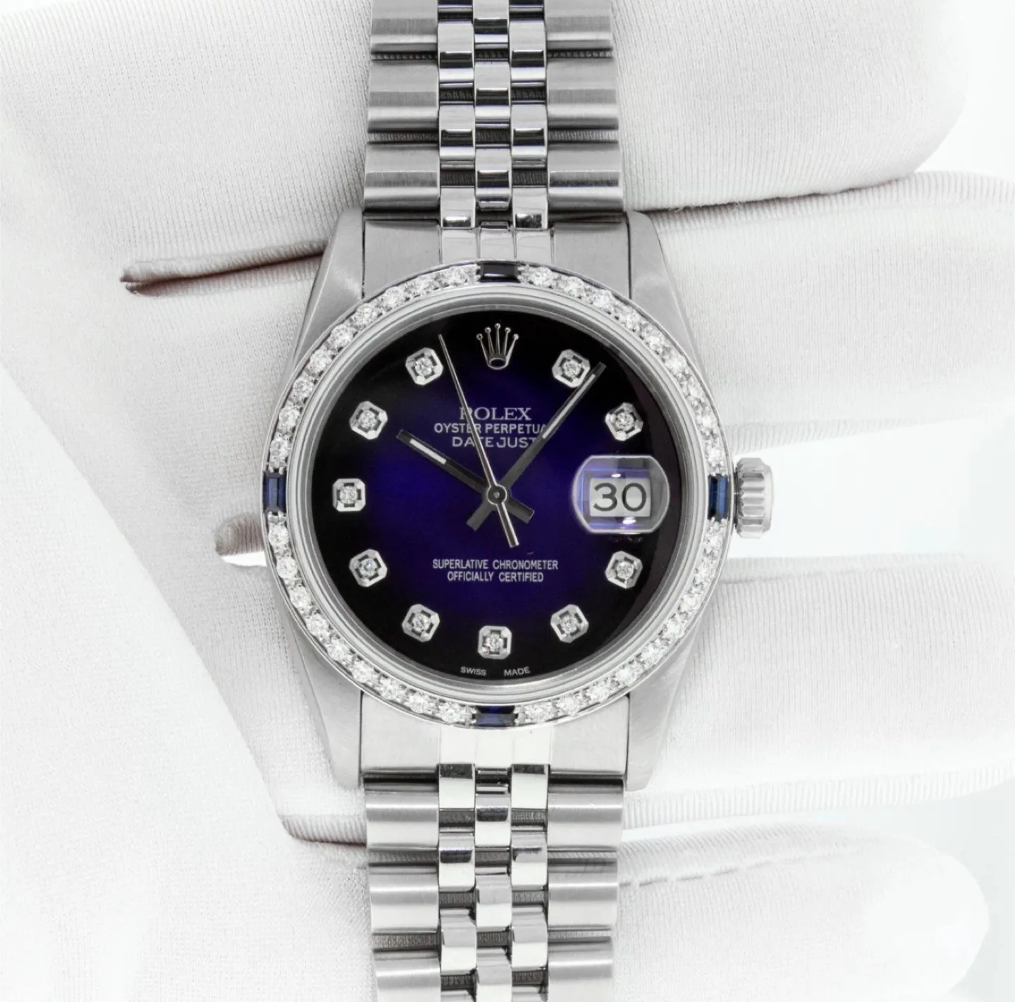 💚 Rolex Datejust Diamond Bezel Watch image indicator(4)