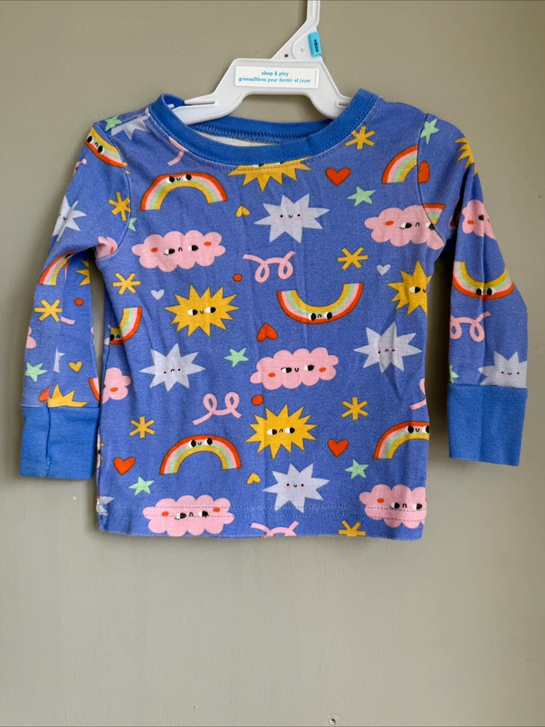 Old navy snug fit printed pajama set (6-12 months) image indicator(2)