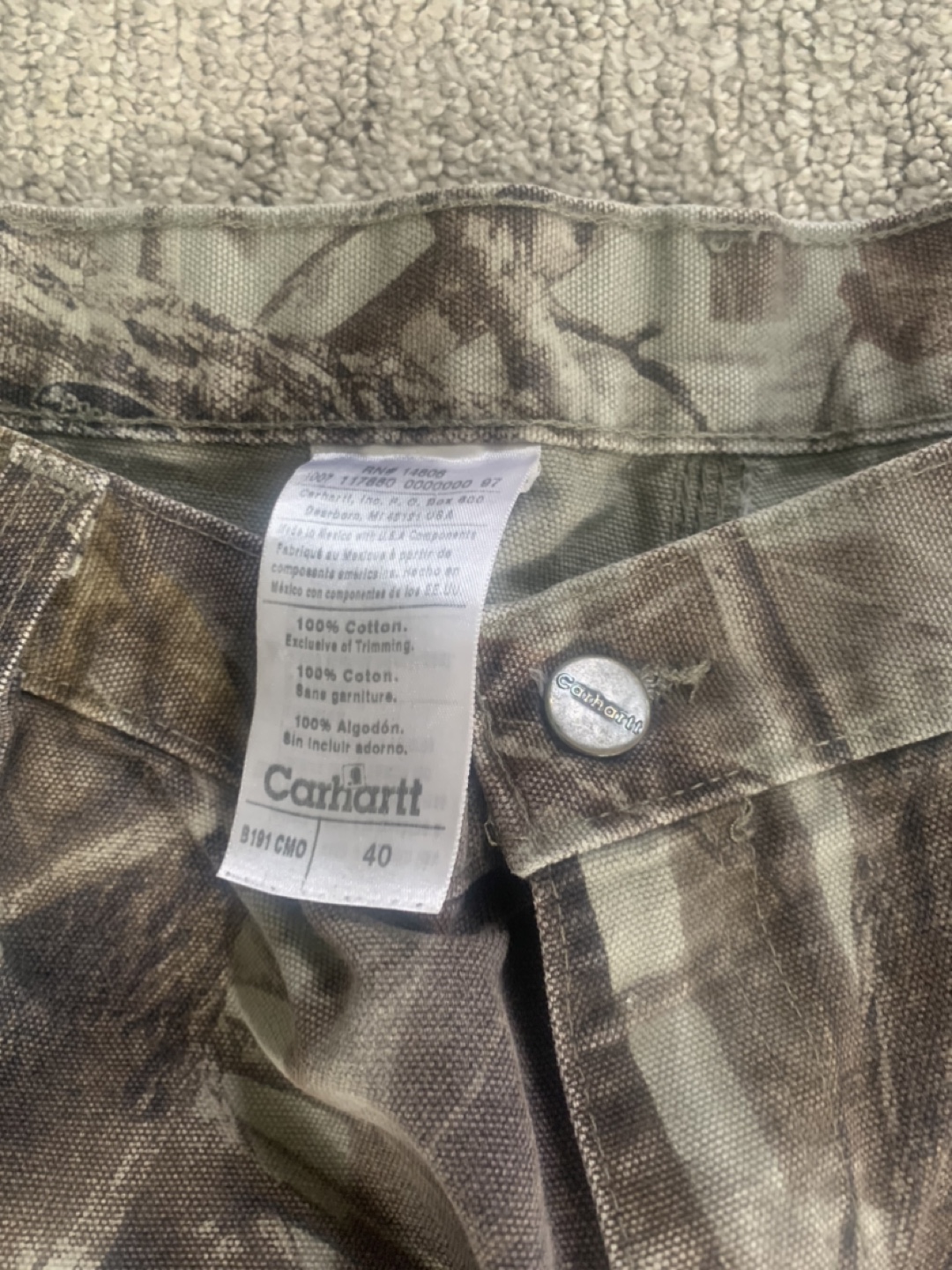 Carhartt  Camo realtree workwear Shorts - photo 2