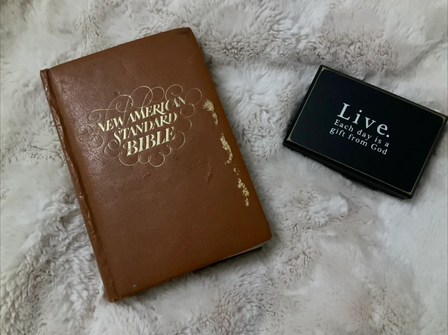 New American standard bible and inspirational quote plaque thumbnail