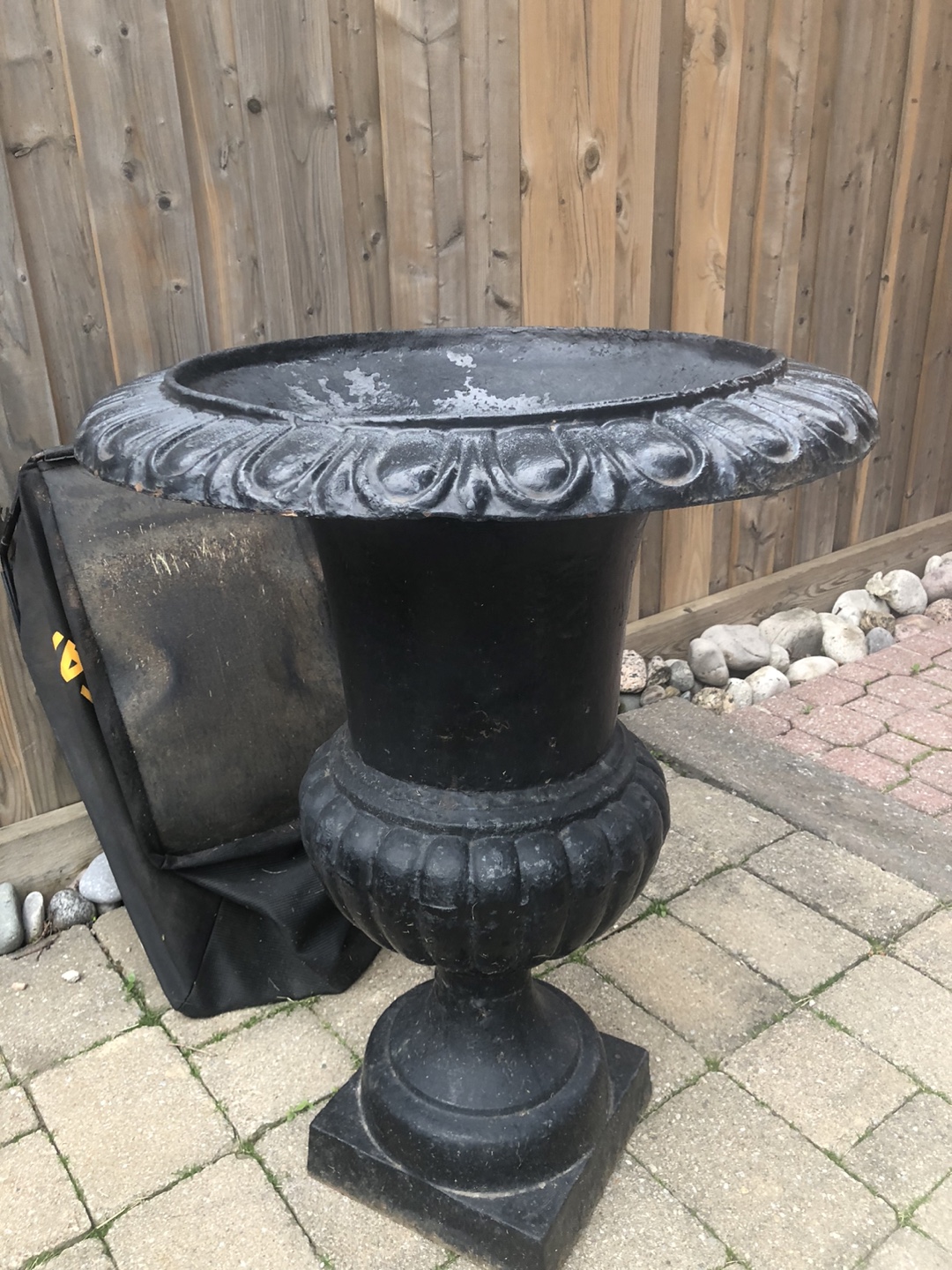 X large cast iron urn